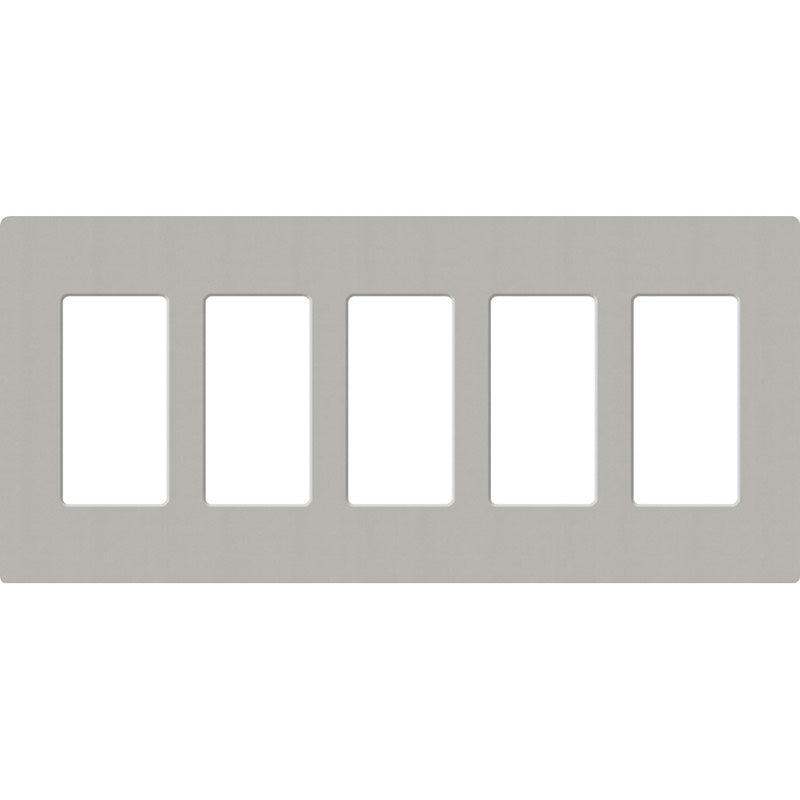 Lutron Claro Designer Wallplate | Sin Tornillos | 5 Gang