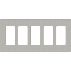 Lutron Claro Designer Wallplate | Sin Tornillos | 5 Gang