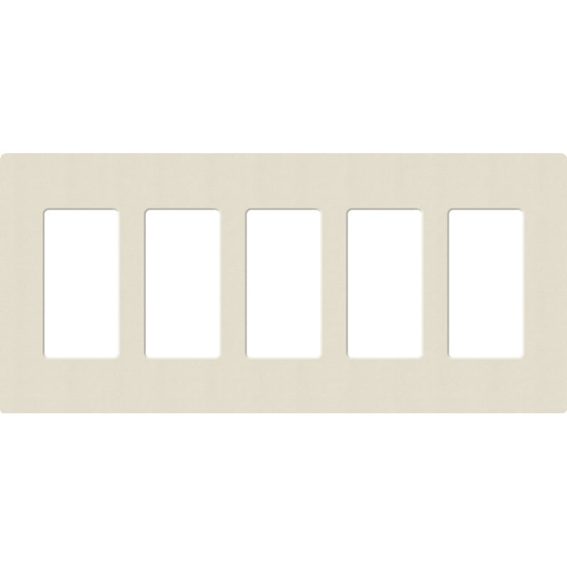 Lutron Claro Designer Wallplate | Sin Tornillos | 5 Gang