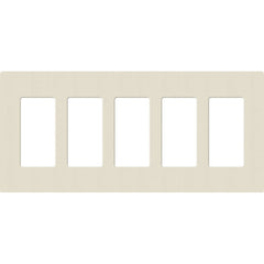 Lutron Claro Designer Wallplate | Sin Tornillos | 5 Gang