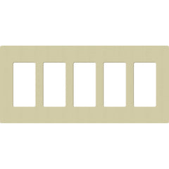 Lutron Claro Designer Wallplate | Sin Tornillos | 5 Gang