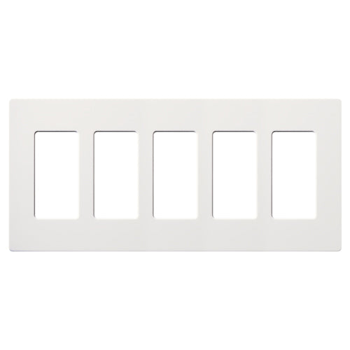 Lutron Claro Designer Wallplate | Sin Tornillos | 5 Gang