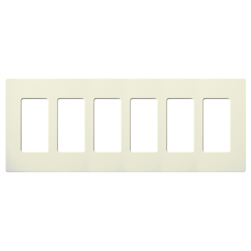 Lutron Claro Designer Wallplate | Sin Tornillos | 6 Gang
