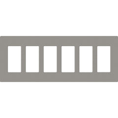 Lutron Claro Designer Wallplate | Sin Tornillos | 6 Gang