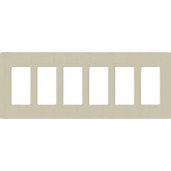 Lutron Claro Designer Wallplate | Sin Tornillos | 6 Gang