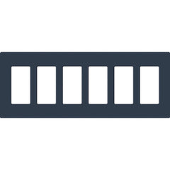 Lutron Claro Designer Wallplate | Sin Tornillos | 6 Gang