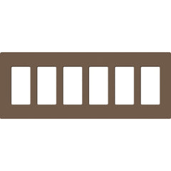 Lutron Claro Designer Wallplate | Sin Tornillos | 6 Gang