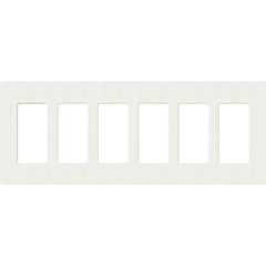Lutron Claro Designer Wallplate | Sin Tornillos | 6 Gang