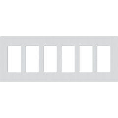 Lutron Claro Designer Wallplate | Sin Tornillos | 6 Gang