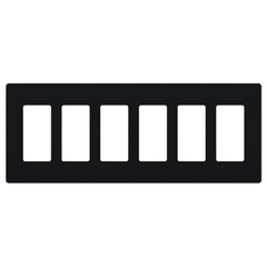 Lutron Claro Designer Wallplate | Sin Tornillos | 6 Gang