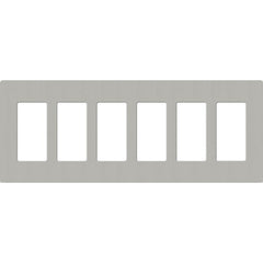 Lutron Claro Designer Wallplate | Sin Tornillos | 6 Gang