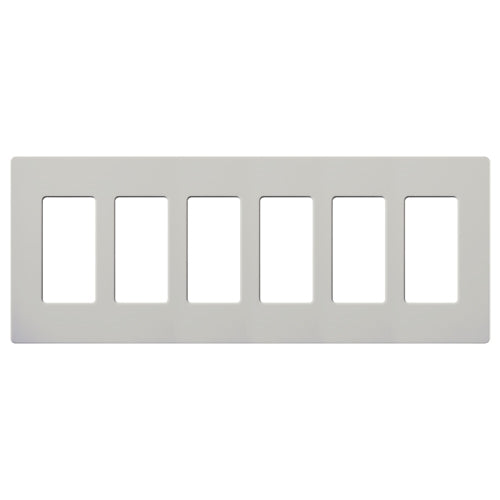 Lutron Claro Designer Wallplate | Sin Tornillos | 6 Gang