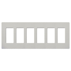 Lutron Claro Designer Wallplate | Sin Tornillos | 6 Gang