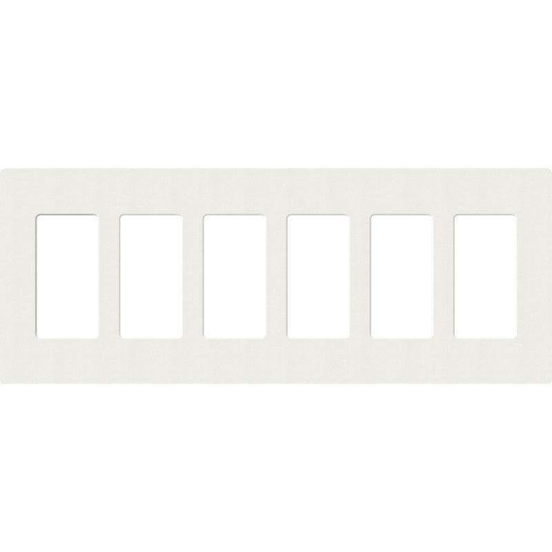 Lutron Claro Designer Wallplate | Sin Tornillos | 6 Gang
