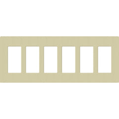 Lutron Claro Designer Wallplate | Sin Tornillos | 6 Gang