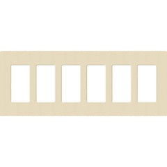 Lutron Claro Designer Wallplate | Sin Tornillos | 6 Gang