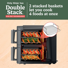 Freidora de aire Ninja® DoubleStack™ XL de 2 cestas y 10 cuartos de galón
