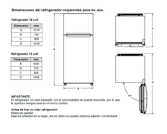 18 Pies Cúbico Refrigerador Top Mount | Dispensador De Agua