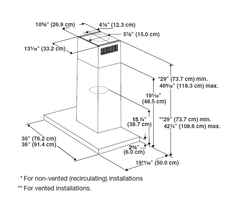 Extractor de pared de 36 pulgadas (36