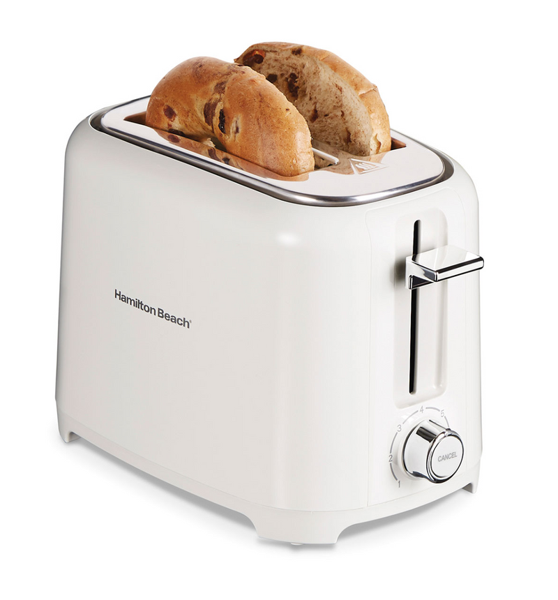 2 Slice Toaster with Extra-Wide Slots, White