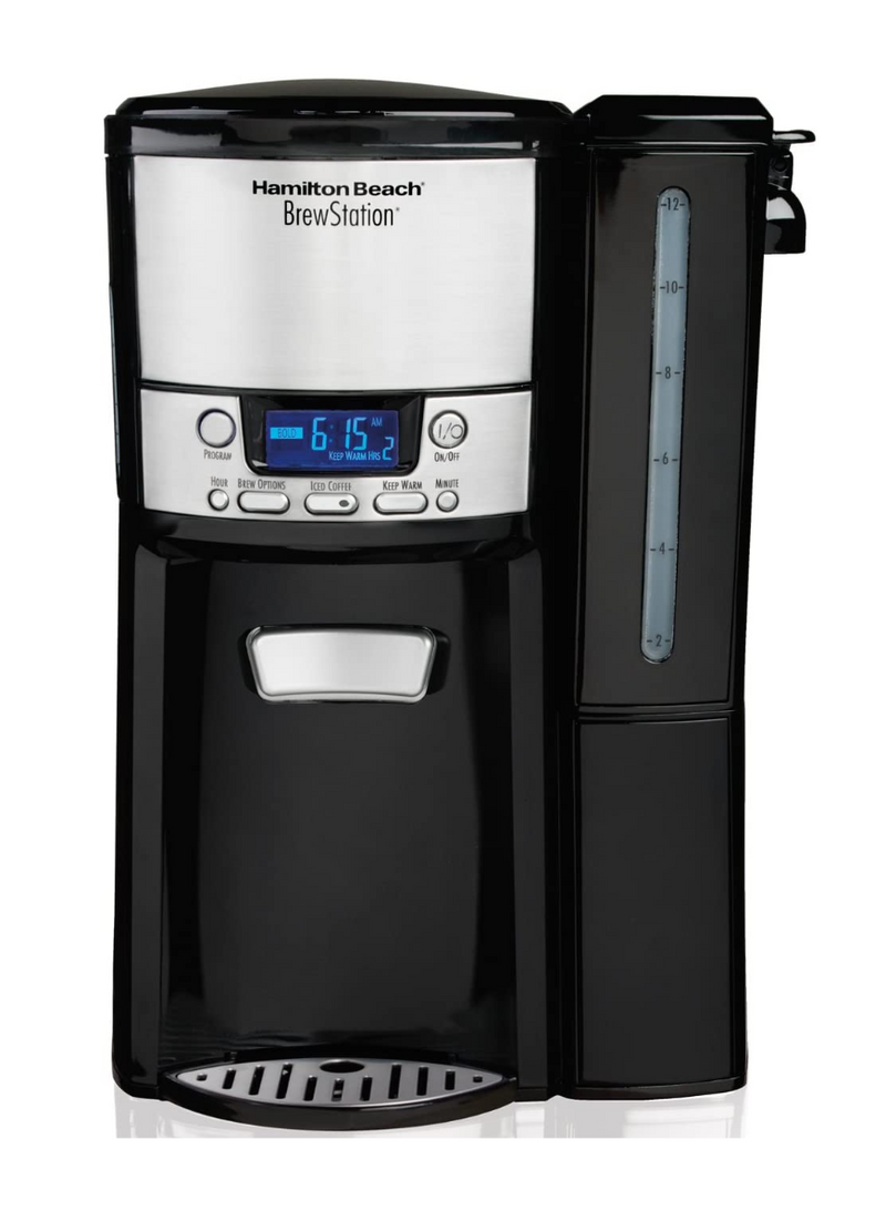 12 Cup Coffee Maker with Removable Reservoir, Black & Stainless