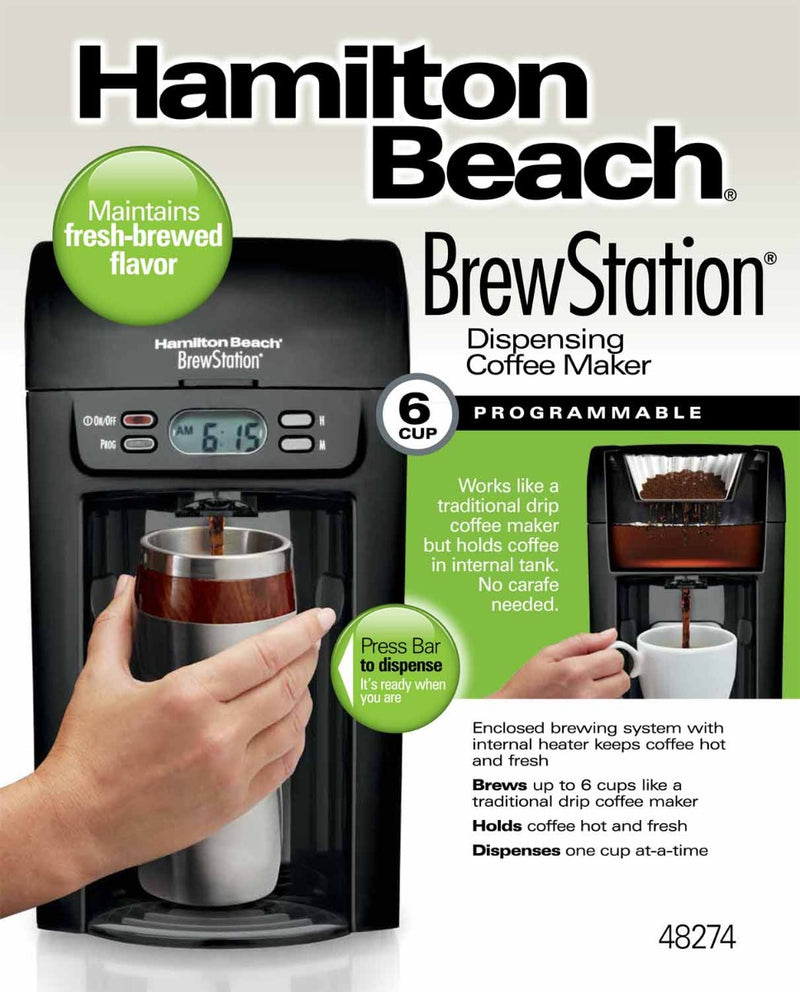 BrewStation 6-Cup Coffee Maker, Black