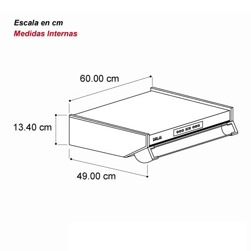 Extractor bajo gabinete de 60 cm | Extractor de grasa