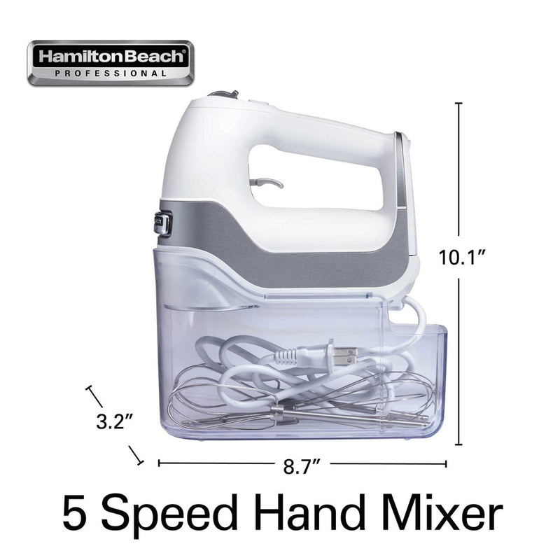 Professional Hand Mixer 5 Speed, White