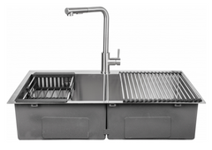 Fregador de Acero Inoxidable 2 Tinas