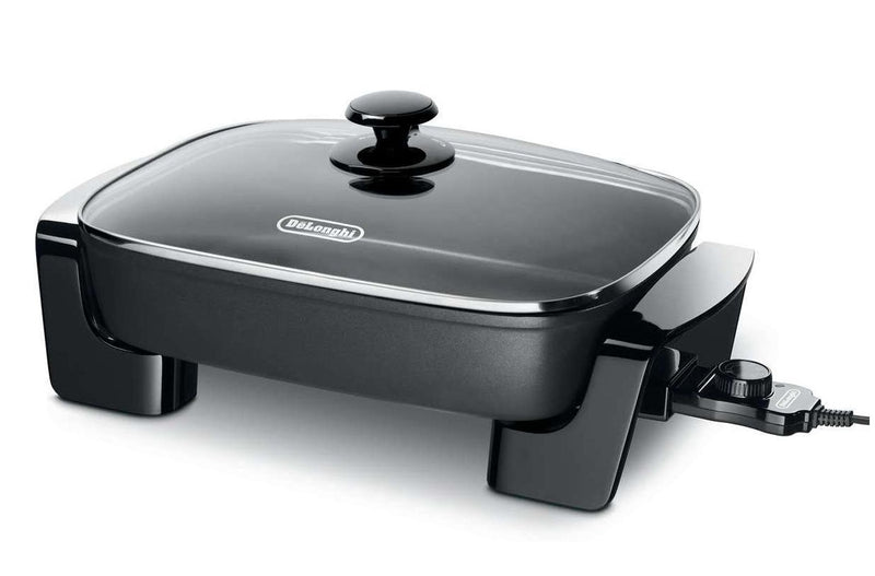 Electric Skillet With Tempered Glass Lid