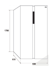 15.4 Pies Cúbico Refrigerator Side-by-Side | Fabricador de Hielo Manual