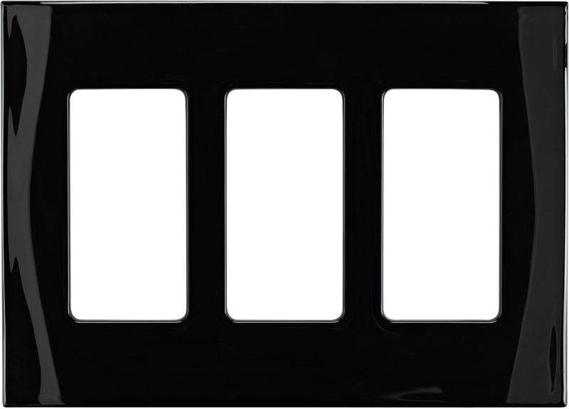 Faceplate - 3 Gang - Black | Tech And House | Panama