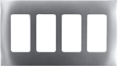 Faceplate - 4 Gang - Aluminum