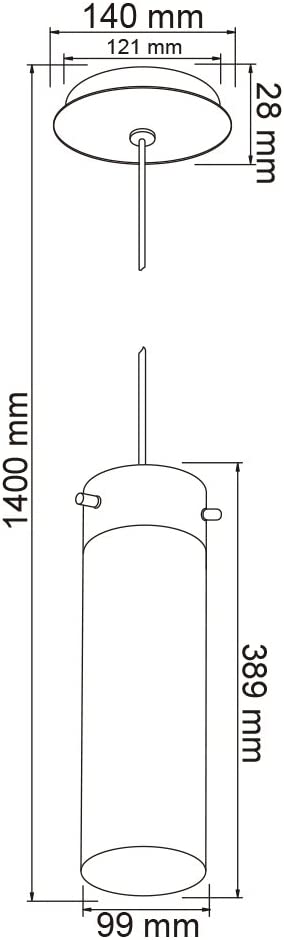 Lámpara colgante, Satén / PC Opal 60W 127V E26