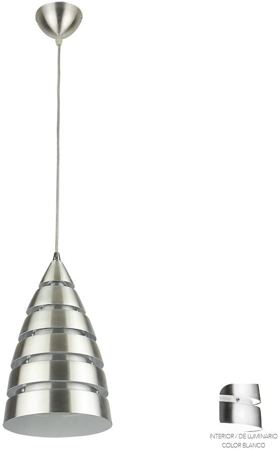 Lámpara Colgante, Aluminio, Cono Max 60W 127V E26