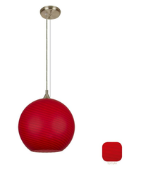 Lámpara Colgante Decorativa Interior Suspendida, Cristal Rojo, Base E26 20W 100-240V