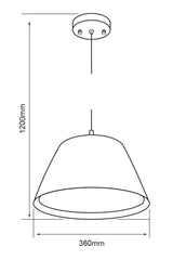Lámpara Colgante Suspendida de Interior LED blanco 25 W