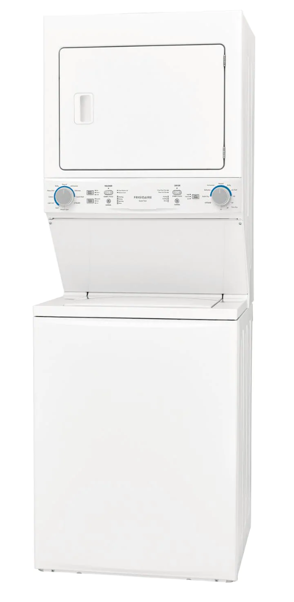 Lavadora / secadora a gas Frigidaire Centro de lavandería - 3.9 Cu. Lavadora de pies y 5.6 Cu. Pie. Secadora