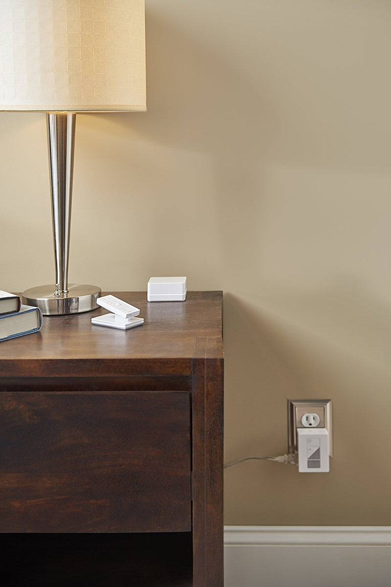 Lutron Caseta Wireless Smart Lighting Deluxe Lamp Dimmer Kit: 1 Smart Bridge, 2 Plug-In Smart Lamp Dimmers, 2 Pico Remotes, 2 Tabletop Pedestals, Works with Alexa