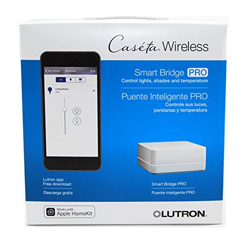 Lutron Smart Bridge Pro - Adjusts Lights Shades and Temperatures from Anywhere - Programmed Via Lutron App - Connects to Wi-Fi Router - Supports Caseta Serena Sivoia Triathlon and Pico Devices - White