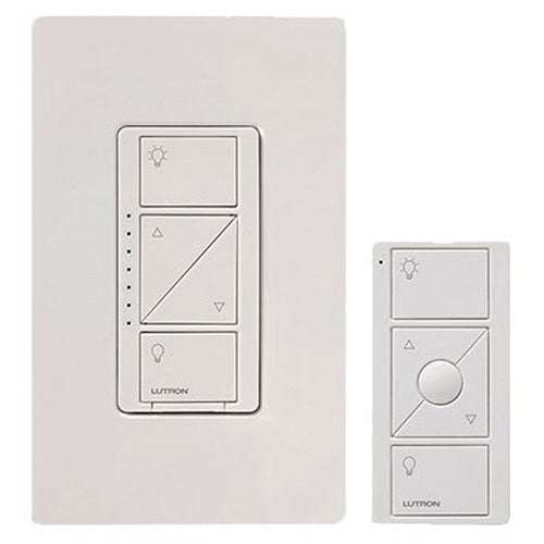Lutron Caseta Wireless 600-watt/150-watt Multi-Location In-Wall Dimmer with Pico Remote Control Kit, White