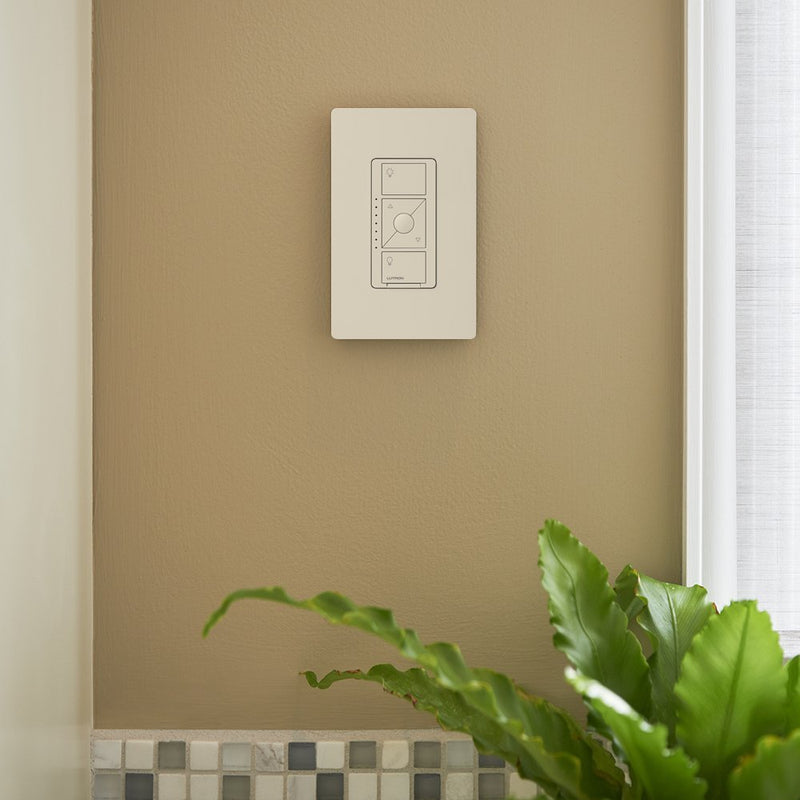 Lutron Caseta Wireless Electronic Low Voltage In-Wall Dimmer, Light Almond