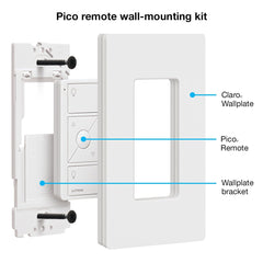 Lutron Pico Remote Control with Wall Mounting Kit, White