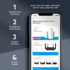 Enrutador Linksys MAX-STREAM Mesh WiFi 6