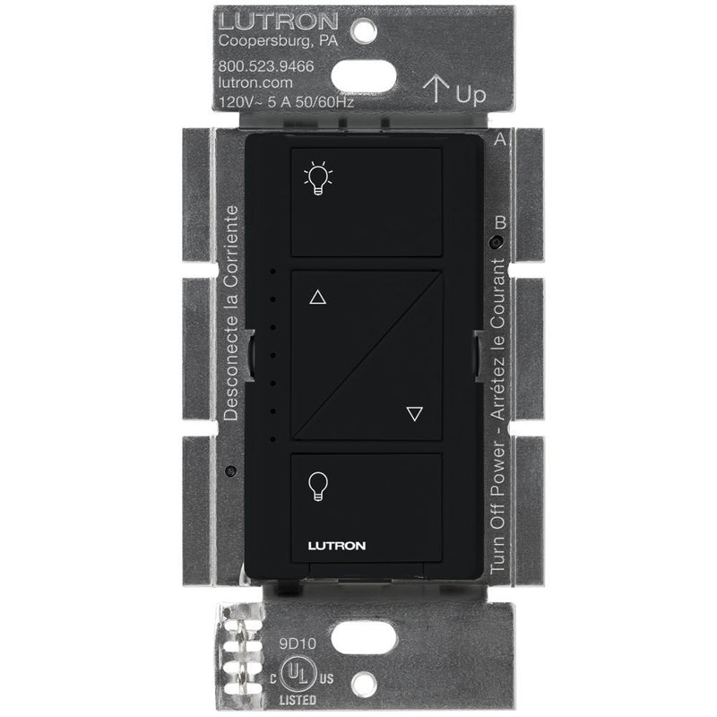 Lutron Caseta Wireless Electronic Low Voltage In-Wall Dimmer, Black