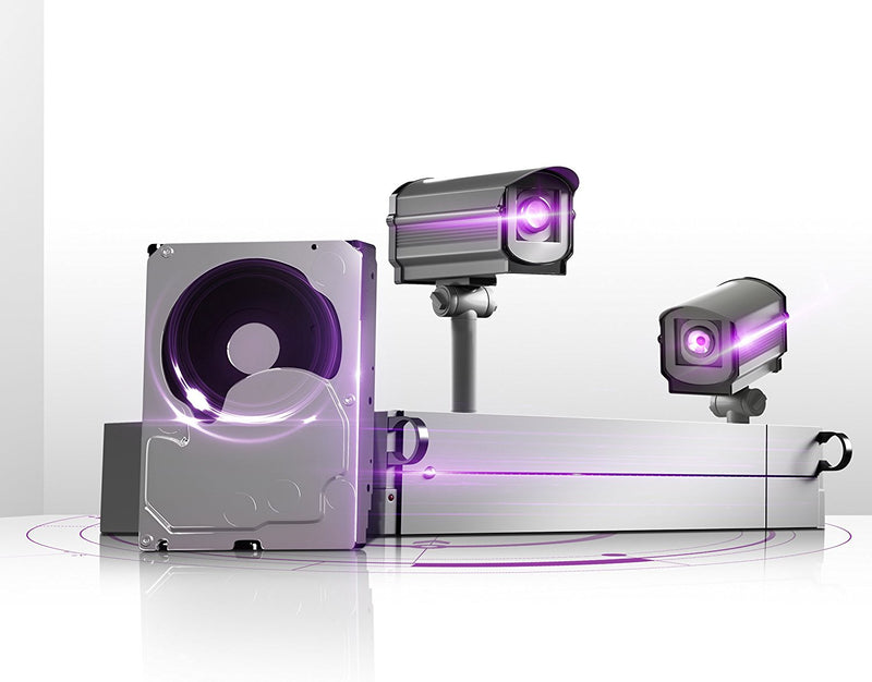 WD Purple 6TB Surveillance Hard Disk Drive - 5400 RPM Class SATA 6 Gb/s 128MB Cache 3.5 Inch