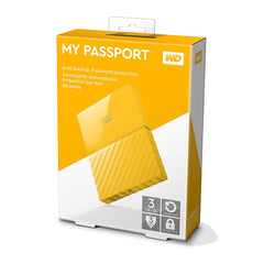 WD 3TB Yellow My Passport  Portable External Hard Drive - USB 3.0