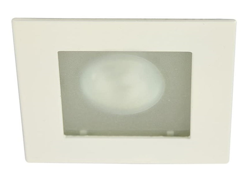 Lámpara de techo empotrada, iluminación cuadrada fija, blanca