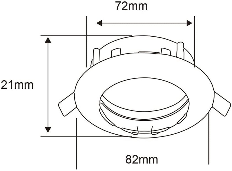 Lámpara empotrada interior, satinado