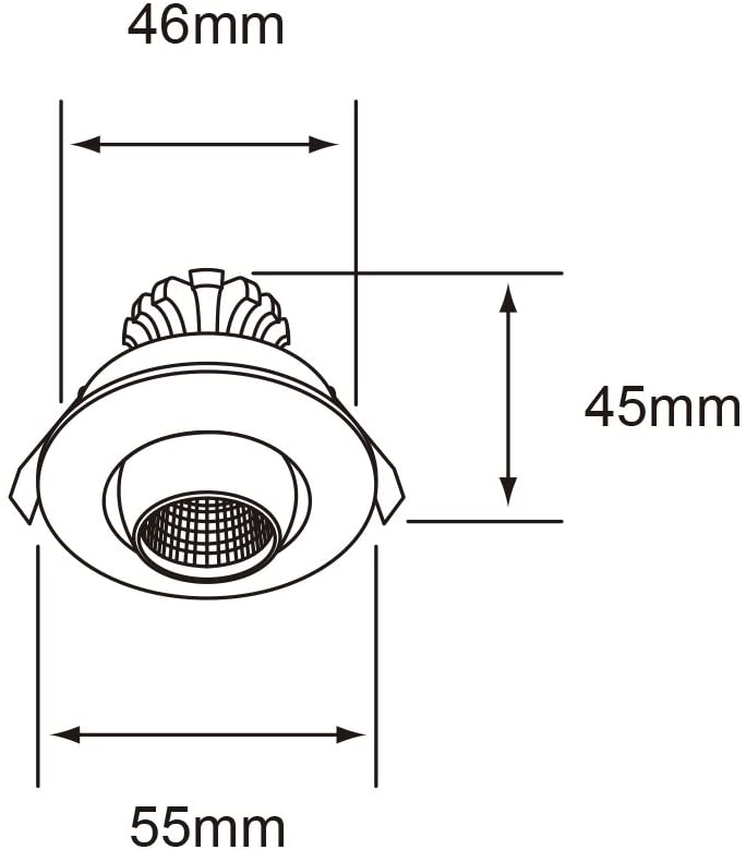 Luminaria LED empotrada interior, blanca